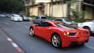 ซุปเปอร์คาร์ในจุฬาฯ  Ferrari 458 Italia Lamborghini Aventador at Chulalongkorn University [upl. by Carline]