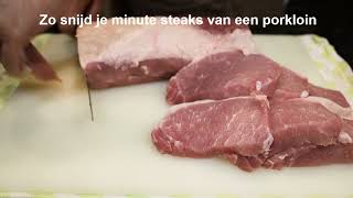 Minute steaks snijden [upl. by Esila]