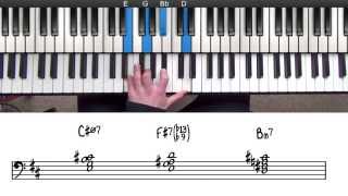 Minor 251 Progression Piano  PianoGroovecom [upl. by Ronn]