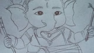 vinayagar pencil drawing 🌸🌺🌼 [upl. by Twitt]