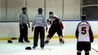 1000 Islands Crump vs New York Pelle hockey fight [upl. by Atikam]