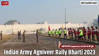 Indian Army Agniveer Rally Bharti 2023  Army Bharti 2023  Agniveer Physical  ARO Charkhi Dadri [upl. by Tilden998]