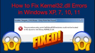 How to Fix Kernel32dll Errors in Windows XP 7 10 11 [upl. by Itnava998]