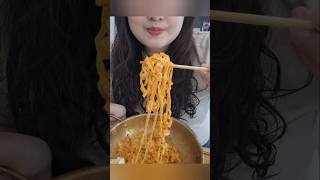 Buldak carbonara  woonmart paseo korean conveniencestore ramen buldak snack spicy eating [upl. by Euridice]