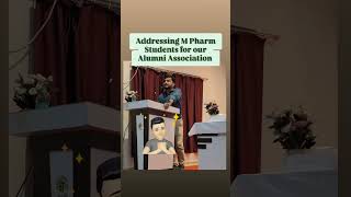 Addressing M Pharm Students for our Alumni Association  Pharmacist Tanyeem  BT Alumni Association [upl. by Brigham624]