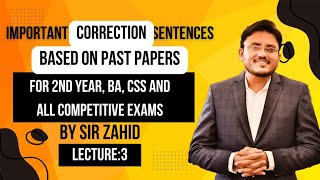 2nd Year English Correction of Sentences  BA English Correction of Sentences  Common Errors [upl. by Petunia353]