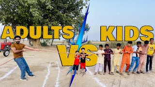 Who Will Win Adults vs Kids Tug of War Battle💪 [upl. by Nauhs]