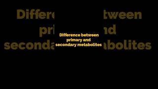 Difference between primary and secondary metabolites l what is primary and secondary metabolites l [upl. by Payton]