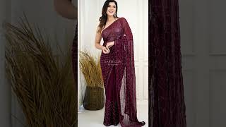 mostly trandingglitter shimmer sareeuniquecollection sareefashionfashiontrendsviral short2024 [upl. by Isayg]