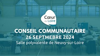 Conseil Communautaire du 26 septembre 2024 [upl. by Enael]