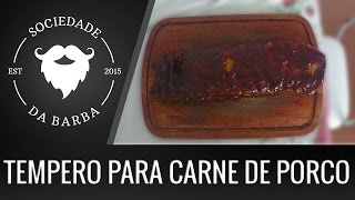 Tempero seco para carne de porco  Pork rub  Sociedade da barba [upl. by Airdnas809]