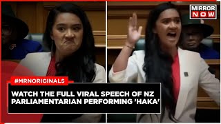 New Zealand Parliament Haka HanaRawhiti MaipiClarke Speech Goes Viral  English News  World News [upl. by Notyrb]