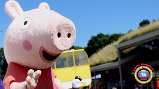 PEPPA PIG WORLD Meet Peppa Pig amp George in Real Life [upl. by Notyad]