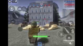 Playing dday Roblox on mobile bot lobby roblox 20 kills [upl. by Mandell403]