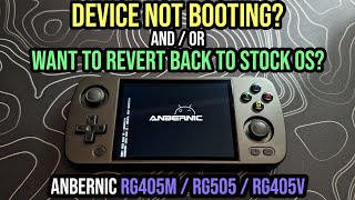 Revert to Stock OS or Fix Bricked RG405M  RG505  RG405V [upl. by Ecniv]