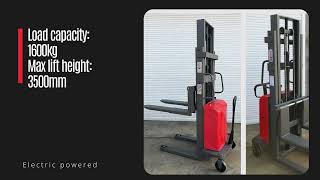 Semi electric stacker 2023 latest model ESS series Load capacity 1600kg  Cublift [upl. by Kimberlyn536]