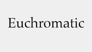 How to Pronounce Euchromatic [upl. by Piwowar]