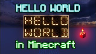 Minecraft 16Segment Display  Displaying Hello World [upl. by Isleana38]