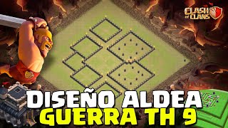 NUEVO DISEÑO GUERRA TH 9 CLASH OF CLANS [upl. by Saxe3]