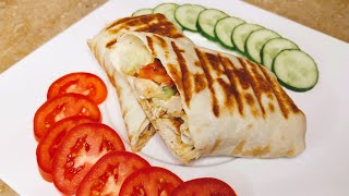 Chicken Fajita WrapsHomemade TortillaEasy Filling Recipe [upl. by Suitangi]