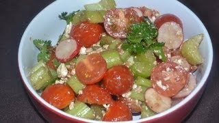 Ensalada de apio tomates rabanos y queso [upl. by Siroved]