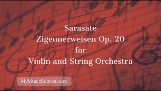 Sarasate Zigeunerweisen Op20 for Violin and String Orchestra [upl. by Llahsram362]