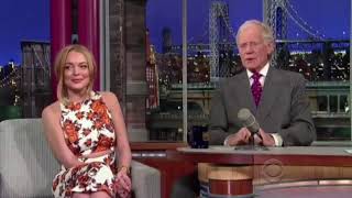 David Letterman interview with Lindsay Lohan  inappropriate questions Highlights [upl. by Eduam]