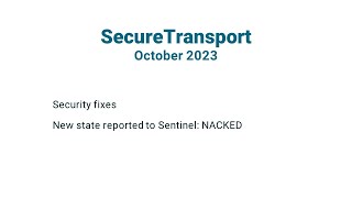 What’s new in Axway SecureTransport  October 2023 [upl. by Yniattirb]