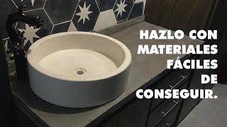 DIY Construye lavabos de concreto circulares Tutorial paso a paso [upl. by Greg]