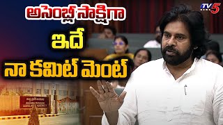 అధ్యక్షాThis Is My Commitment  Dy CM Pawan Kalyan SUPERB Speech In Assembly Session  TV5 News [upl. by Valdis177]