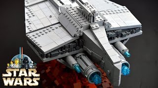 LEGO Acclamator Class Star Destroyer Over Geonosis  Star Wars Clone Wars MOC Review [upl. by Trstram]