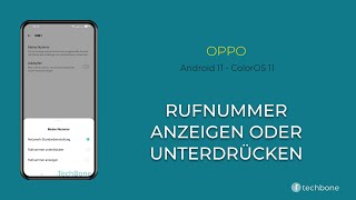 Rufnummer anzeigenunterdrücken  Oppo Android 11  ColorOS 11 [upl. by Veronica]