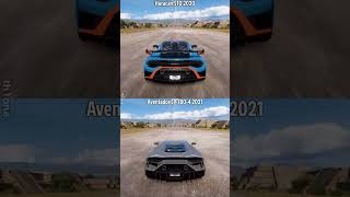 Forza Horizon 5  Lamborghini Huracan STO 2020 v Aventador LP 7804 2021 Teotihuacan Drag Race Stock [upl. by Ytsur768]