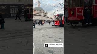 Taksim square goodvibes travel istanbuldiaries istanbulvibes istanbulbeauty tram iconic [upl. by Aihsema]