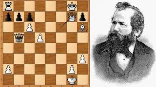 Wilhelm Steinitz vs S Twigg  Dublin 1865 [upl. by Lunt]