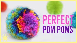 DIY  How to make the Perfect Rainbow Pom Pom [upl. by Emanuel297]