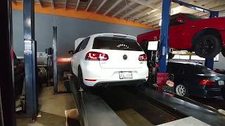 MK6 2012 Volkswagen GTI Stratified Auto Crackle and Pop Tune Stage 2 Dyno [upl. by Welsh]