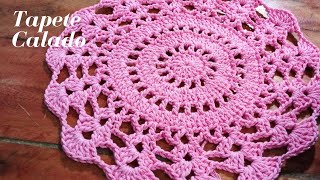 Centro de Mesa o Tapete Calado en Crochet  Paso a Paso [upl. by Aihsined]