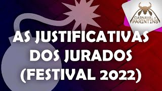 As justificativas dos jurados  Festival de Parintins 2022 [upl. by Nahtam672]