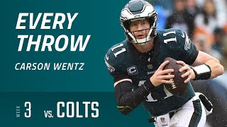 Every Throw  Carson Wentz vs Indianapolis Colts Week 3 2018 [upl. by Oileduab]