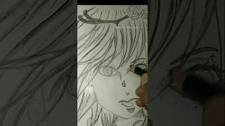 Pencil sketch anime Cosette schneidera shortsvideo viralvideo [upl. by Neehsuan]