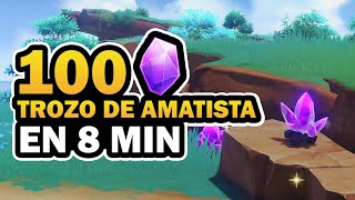 ✨100 AMATISTAS EN 8 MINUTOS  GENSHIN IMPACT  RUTA DE FARMEO [upl. by Ateuqram]