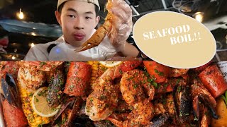 3LB SEAFOOD BOIL CHALLENGE l 1500  CALORIES l SEAFOOD BOIL MUKBANG [upl. by Reinal]