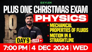 PlusOne Christmas Exam Physics  Mechanical Properties of FluidsMotion in a Straight Line Xylem 1 [upl. by Jerusalem]