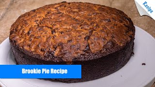 Brownies amp Cookies together  Brookie Pie Recipe English [upl. by Galven]