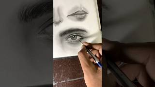 Day19  simple trick eyes drawing  how to easy eye drawing art drawing shorts viralvideo [upl. by Karr]