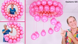 ARO CON GLOBOS 😍  arreglos con globos  bautizo  baby shower 😍 decoracion con globos Gustavo gg [upl. by Tyrus]