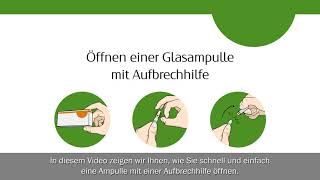 Öffnen einer Glasampulle mit Aufbrechhilfe [upl. by Aicele]