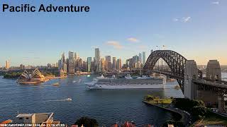 3 cruise ship departures from Sydney Harbour in an hour 210424 [upl. by Hurlow]