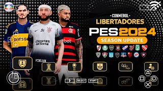 SAIU EFOOTBALL PES 2024 PPSSPP SULAMERICANO e BRASILEIRÃƒO ATUALIZADO  NOVOS KITs E FACES EM HD [upl. by Norak]